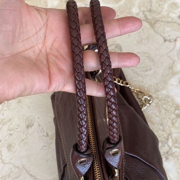 Elliott Lucca Leather Satchel Shoulder Cross Body Bag - Picture 9 of 16